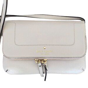 Kate Spade Mariana Mansfield Gray Leather Pebbled Crossbody Bag